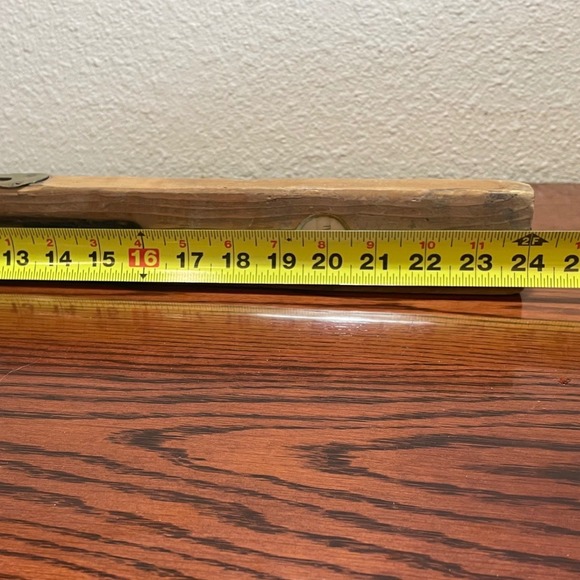 Antique Wood Level Rustic Farmhouse Tool Decor Vintage Carpentry Bubble Level - Picture 15 of 16